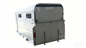Australia Round Head 2 Horse Racing Transport Trailer 2 Horse Angle Load <b>Float</b> Standard - Product Image 6
