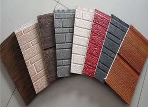 De Lujo decorativo aislado 3d panel de pared de metal pu sándwich de espuma paneles de pared exterior para Villa y apartamento - Product Image 2