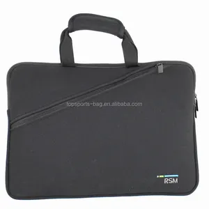 China Supplier Laptop Case Slim Computer Bag Neoprene Embroidery Laptop Briefcase for Business Office Travel