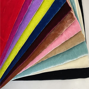 Vente en gros de tissu de velours de <span class=keywords><strong>soie</strong></span> lourd noir uni coloré multicolore pour les fabricants de vêtements prix <span class=keywords><strong>au</strong></span> mètre - Product Image 3