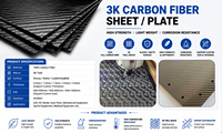 Tissu en fibre de carbone tissé sergé 100% 110GSM, tissu léger résistant à l'abrasion et à l'isolation thermique pour accessoires automobiles et sportifs