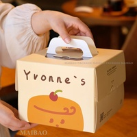 Boîte à gâteaux au fromage avec logo personnalisé boîtes à tiramisu pliantes emballage recyclables boîtes en papier alimentaire pour thé de l'après-midi pour gâteau