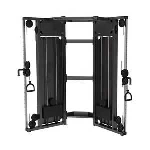 Structure d'entraînement multi-fonctions avec système de câbles pour tractions dorsales, rameurs et tractions, idéale pour une salle de sport à domicile. - Product Image 4
