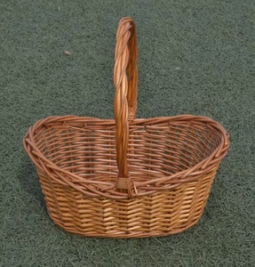 Giỏ Liễu Gai Có Tay Cầm Giỏ Thu Hoạch Dệt Bằng Tay Màu Nâu Sẫm Giỏ Hoa Liễu Gai Để Đựng Đồ, Dã Ngoại, Phục Sinh, Sắp Xếp - Product Image 3