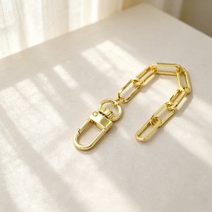 Gold Paperclip Keychain Extender, Metal Chain Strap Extension for <b>Bag</b>, Purse, Handbag & <b>Key</b> <b>Ring</b> - Product Image 1