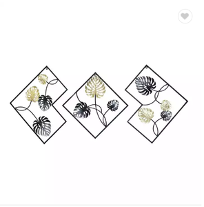 Art mural minimaliste moderne pour la maison 3 pièces <span class=keywords><strong>doré</strong></span> décor suspendu <span class=keywords><strong>fer</strong></span> métal artisanat décor à la maison - Product Image 1
