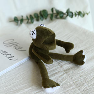 Peluche a forma di rana a gambe lunghe, ciondolo per borsa e portachiavi, giocattolo in cotone PP corto per macchine a griffa e a tema - Product Image 1