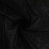 Tissu d'interligne en polyester en nylon non-tissé de fusion thermique noir blanc pour veste