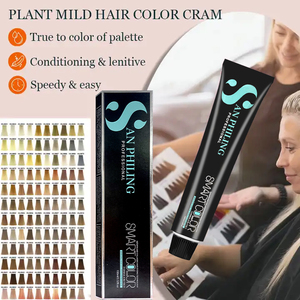 Crème colorante pour cheveux <span class=keywords><strong>de</strong></span> qualité supérieure, biologique, sans PPD, pour usage professionnel en salon, 52 couleurs, 100 ml, semi-permanente, faible teneur en ammoniaque - Product Image 4