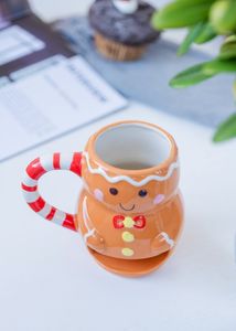 Tazza da caffè in ceramica dipinta a mano in porcellana con faccia di animale 3d personalizzata Kawaii - Product Image 6