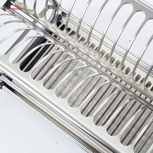 سلك فوق الحوض حامل قائم مطبخ قابل للتوسيع منظم تخزين طبق رف تجفيف لوحة نشمر الفولاذ المقاوم للصدأ 2-الطبقة - Product Image 6