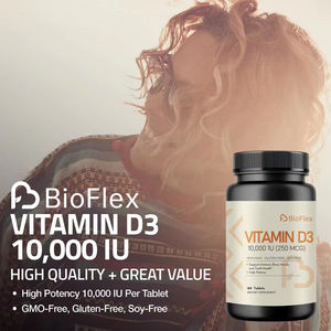 אספקה ישירה מהמפעל, ייצור לפי הזמנה, מותג פרטי, תוסף ויטמין <span class=keywords><strong>D3</strong></span> עוצמתי 10000 יואו, 180 טבליות, למבוגרים, משפר חסינות - Product Image 2