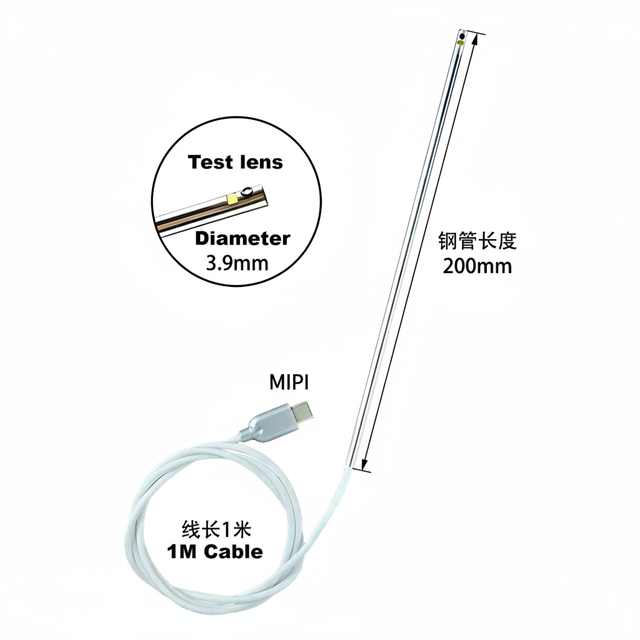 HS HS-C39200 200mm DOF3-50mm 3.9mm Probe Diameter Wireless WiFi HD 100 FOV Endoscope Industrial Camera Module Type-C Interface