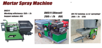 Machine à projeter le mortier S3, pulvérisateur de peinture imperméable S3, machine à projeter le mortier ignifuge pour murs, pompe à projeter le mortier de ciment
