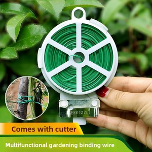 Garden <strong>Wire</strong>-Tying Self-Cutting Cable Tie Tool Plastic-Coated Iron <strong>Wire</strong> <strong>for</strong> <strong>Climbing</strong> <strong>Plant</strong> Support Gardening Binding Twine Model - Product Image 2