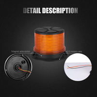 LED Amber Warning Sicherheit Blitzlicht 12V-24V mit magnetischem super hellem LED-Blitzlicht
