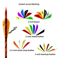 Flèches en carbone de 4 mm, 5 mm, 6 mm avec déflexion, couleur et plumes personnalisables