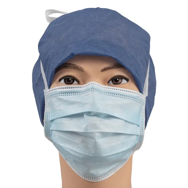 ヘッドストラップの3プライ保護使い捨て外科用フェイスマスク医療用ネクタイ日常使用病院歯科3層ASTMレベルタイプIIR