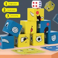 Jouet éducatif interactif enfants pour Cube bloc de construction Puzzle jeu de table à deux joueurs pour la famille Cubes magiques