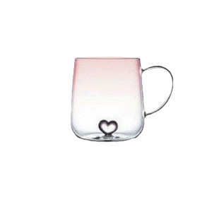 Vaso de Vidrio de Alta Gama con Diseño Moderno, Resistente al Calor, de Una Sola Capa, con Asa en Forma de Corazón, para Uso Doméstico, para Jugos y Bebidas - Product Image 5