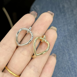 Round heart-shaped knot silk <b>ring</b> brooch for women and girls, simple geometric fashion chic shawl scarf buckle <b>clip</b> - Product Image 4