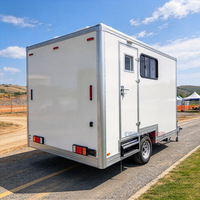 Remorque de bureau mobile de 12 pieds avec salle de bain, conforme aux normes américaines et australiennes, remorque portable pour le bien-être du personnel sur chantier