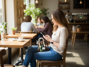 กระเป๋าโทรศัพท์แบบถักพร้อมสายสะพายข้าง รุ่น MH-2202 อุปกรณ์เสริมสำหรับโทรศัพท์ผู้หญิง - Product Image 2