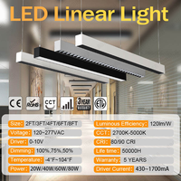 Lampe linéaire carrée LED moderne en aluminium pour table de billard, idéale pour les supermarchés, bureaux et ateliers intérieurs