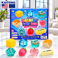 KAITONG Lot de jouets squishy en gros, formes variées (aliments, pattes de chat et cubes) pour les magasins de jouets