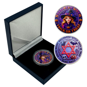Monedas de Plata de Hierro Plateado con Diseño de Bruja Internacional, Monedas Metálicas 2D, Moneda de Desafío para Coleccionistas, Venta al Por Mayor - Product Image 6