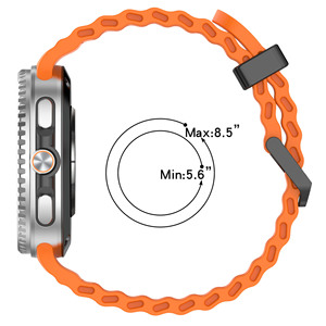 Nuovo Cinturino Sportivo Traspirante in Silicone per <span class=keywords><strong>Samsung</strong></span> Galaxy Watch 8 Ultra 47mm, Bracciale con Connettore Metallico - Product Image 6