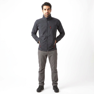 Hot Sale Wholesale Autumn <b>Canvas</b> Stand Collar Softshell <b>Jacket</b> Waterproof <b>Men</b> Breathable Warm Anti-Wrinkle Quick Dry Front Logo - Product Image 1