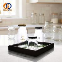 Bouteille en verre vide avec bouchon à vis en métal, rouge, noir, or, blanc, transparent, pour jus, boisson, lait, 100ml, 150ml, 200ml, 250ml, 500ml, 1000ml