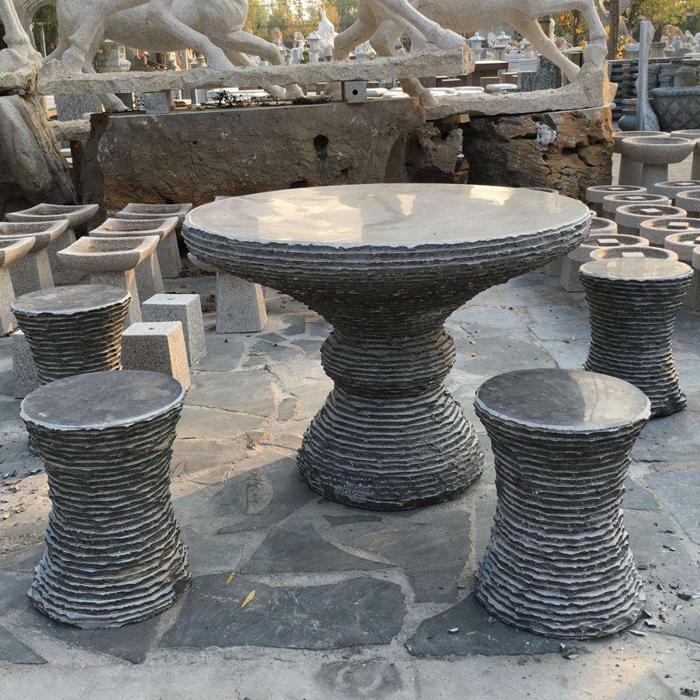 Patio Granite Garden Table And Chairs Marble Stone Table And