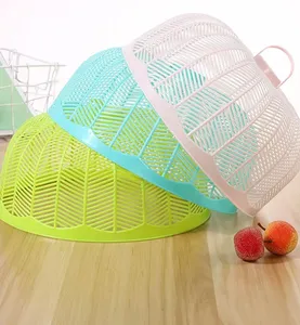 식품 커버 식탁 식품 커버 모기와 방충 사발 커버 식품 가정 소형 플라스틱 원형 투명