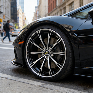 Jantes en alliage forgé AUROAD 18 19 20 21 pouces 5x112 Noir brillant à dix branches pour <span class=keywords><strong>Audi</strong></span> S3/S4/S5/RS3/RS6/A4/A6/Q5/Q7 - Product Image 2