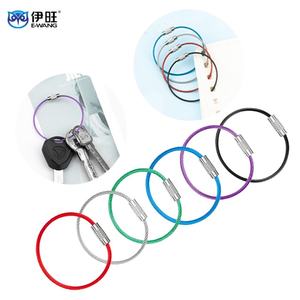 EWANG Wholesale Color 150MM Cable Key Ring Wire Rope Keychain - Product Image 1