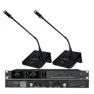 UHF 640-690MHz <b>Wireless</b> Mic System Dual Channel 100 Channels 4 Types Mics for Conference Church School Project Wholesale - Product Image 5