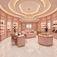 Service de conception de magasin de maquillage et de boutique de cosmétiques : solution clé en main pour vitrine de présentation brossée pour le commerce de détail