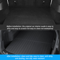 En gros Oxford Tissu TPE Dossier Intégré Tapis De Coffre De Voiture Tapis Tout Inclus Pour Tesla Modèle Y Accessoires De Protection