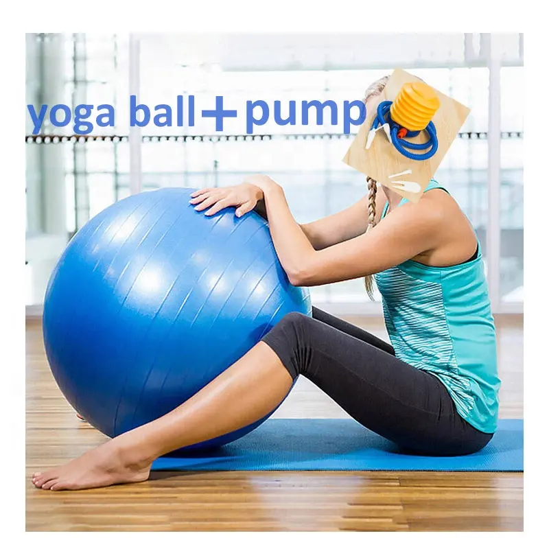 Toptan özelleştirilmiş 55cm 65cm Yoga topu egzersiz şişme yumuşak spor topu