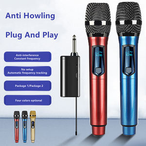 Micrófono de mano inalámbrico con receptor recargable, dispositivo <span class=keywords><strong>profesional</strong></span> VHF Universal de 2 canales, GAW-012B, el precio más bajo, 2022 - Product Image 2