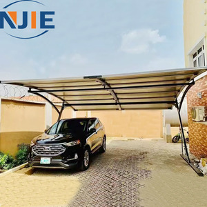 Abri de voiture extérieur moderne de style simple avec toit en arche à structure métallique pour un montage facile, en bois traité sous pression, pour <span class=keywords><strong>2</strong></span> <span class=keywords><strong>voitures</strong></span> - Product Image 1