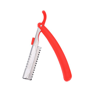 Rasoir pliant à lame en acier inoxydable, tondeuse manuelle pour les sourcils et le corps, pour hommes et femmes, poignée en plastique - Product Image 3