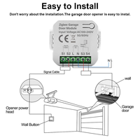 Module de rétrofit Tuya Smart Zigbee pour ouvre-porte de garage, compatible Alexa et Google Assistant, pour usage domestique et application Smart Life