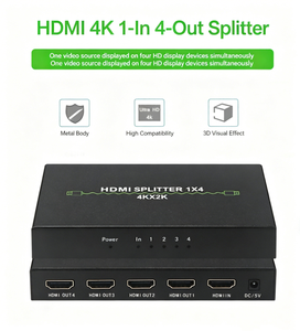 ตัวแยกสัญญาณ <span class=keywords><strong>HDMI</strong></span> 1.4 แบบ 1 <span class=keywords><strong>เข้า</strong></span> <span class=keywords><strong>2</strong></span>/4/<span class=keywords><strong>8</strong></span>/10/16 <span class=keywords><strong>ออก</strong></span> รองรับ 4K 2K 30Hz 3D 1080P สำหรับจอภาพหลายจอ HDTV PS3 PS4 Xbox เครื่องเล่น DVD และสถานการณ์อื่นๆ - Product Image 1