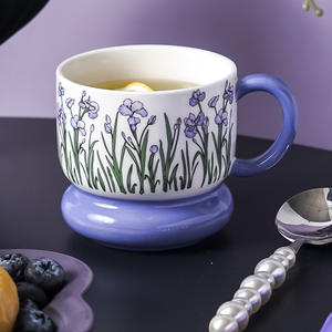 Mug à café coloré au design élégant avec poignée, tasse à eau en céramique de haute qualité - Product Image 3