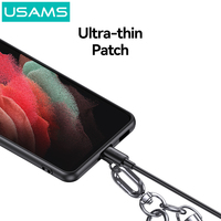 USAMS SJ745 tali selempang ponsel Universal, rantai nilon panjang dapat disesuaikan dengan bahan poliester, hadiah Logo kustom