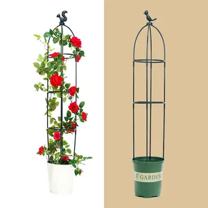 European-style flower stand Rose Clematis balcony indoor and outdoor climbing pergola with a top plant tower