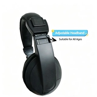 Casque filaire supra-auriculaire réglable pleine taille avec appels HD, finition piano, respectueux de la peau, pour PC, téléphone, jeux et usage quotidien